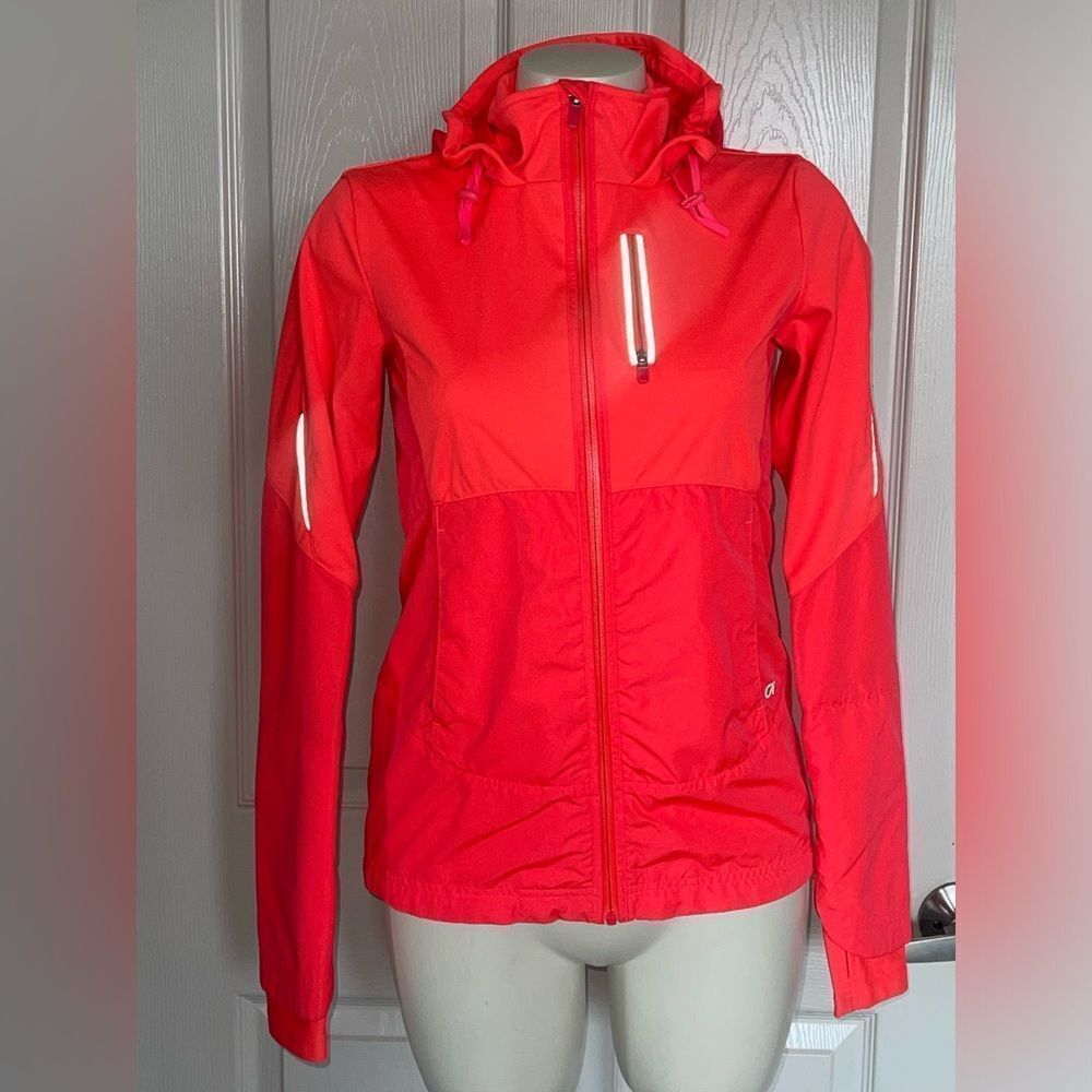 Neon coral Gap fit wind blocker jacket size xs